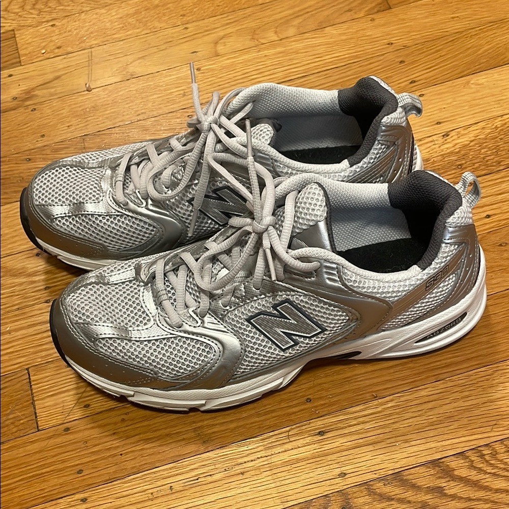 New Balance Silver Athletic Shoes